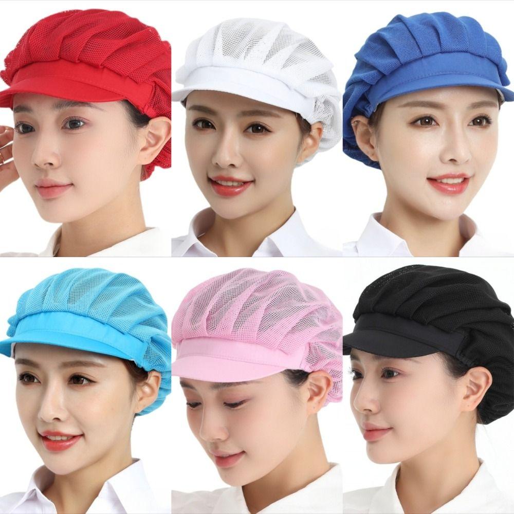 Oil Resistant Kitchen Work Cap Breathable Food Preparation Cap Chic Work Caps Food Handling