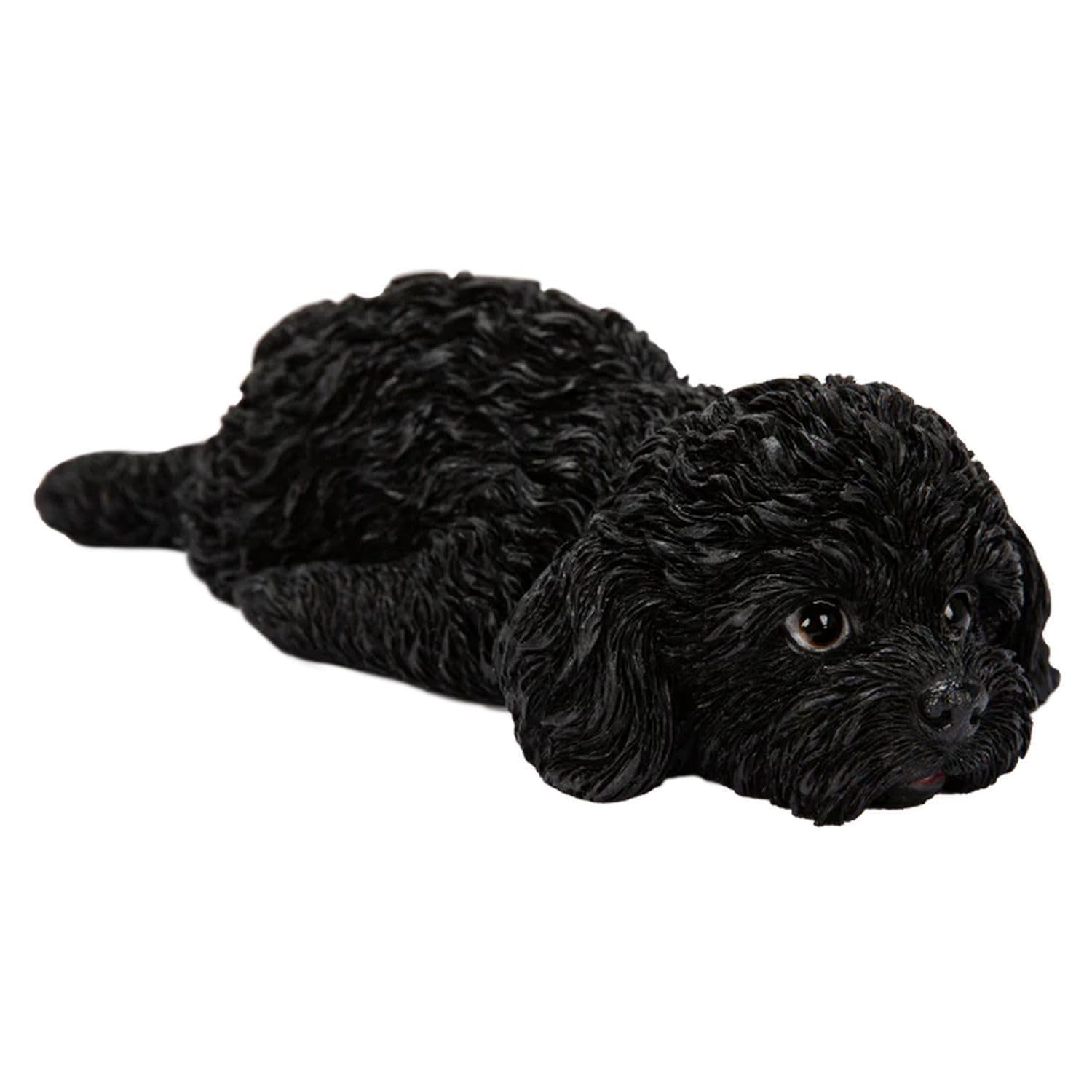 

Убия Лежачий Игрушечный Пудель Черный 19 x 10 x 5 см Кукла Фигурка Украшение Животное Садовое Украшение Реалистичный Милый Пес H24125-3