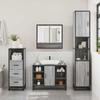 VidaXL Ensemble de meubles de salle de bain 3 pcs Sonoma gris, armoire de salle de bain, armoire de rangement de toilette, 3301063