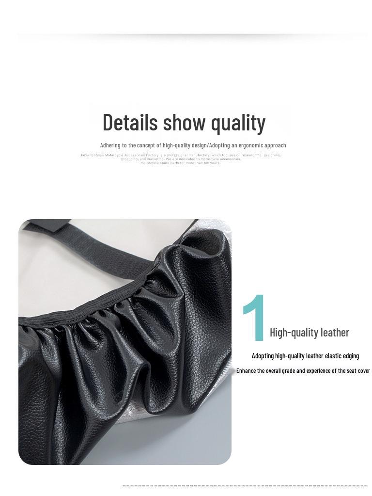 Vanntett motorsykkelsetetrekk i skinn - Varmeisolert, sklisikkert, soltett for alle årstider, elektrisk scooter/batteribil.