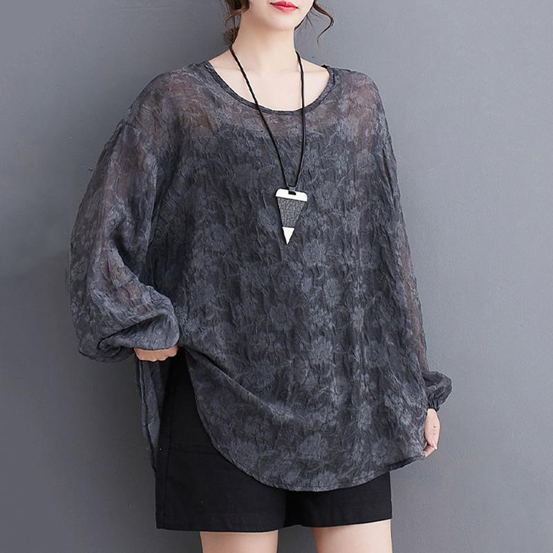 XITAO Jacquard O-neck T-shirt ZMY1127