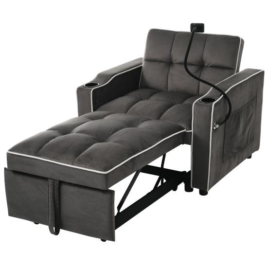 Flat Bed Upholstered Solid Structure LED Lighting Large Storage Space Hydraulic Lift Function Bedroom with USB Ports Adult Multi-color Lights