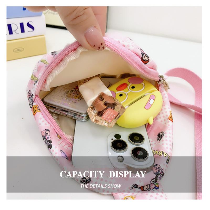 Boys and Girls Cartoon Labubu Printed Waist Bag