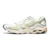 Mizuno Wave Rider 10 Moda Esportiva Antiderrapante Cano Baixo Tênis de Corrida Mulher tênis Branco Prata D1GA243106