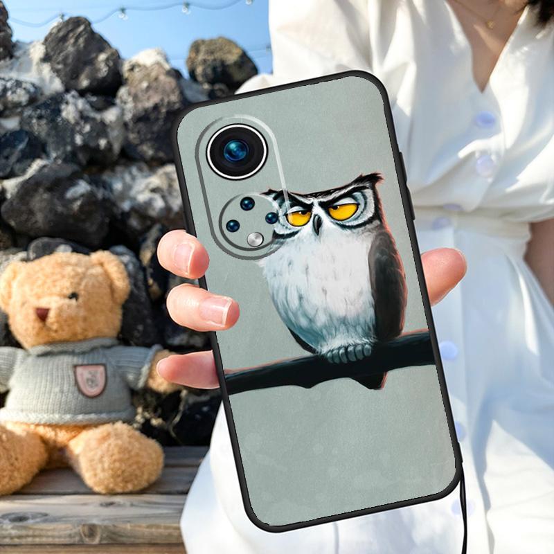 Cute Owl Cartoon Cover For Honor Magic 6 5 Lite Pro 50 70 90 Honor X8b X9b X6 X7 X8 X9 X6a X7a X9a X8a Case