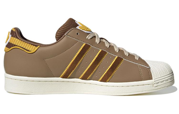 Adidas Superstar Shoes 'Brown White Yellow' IG3003