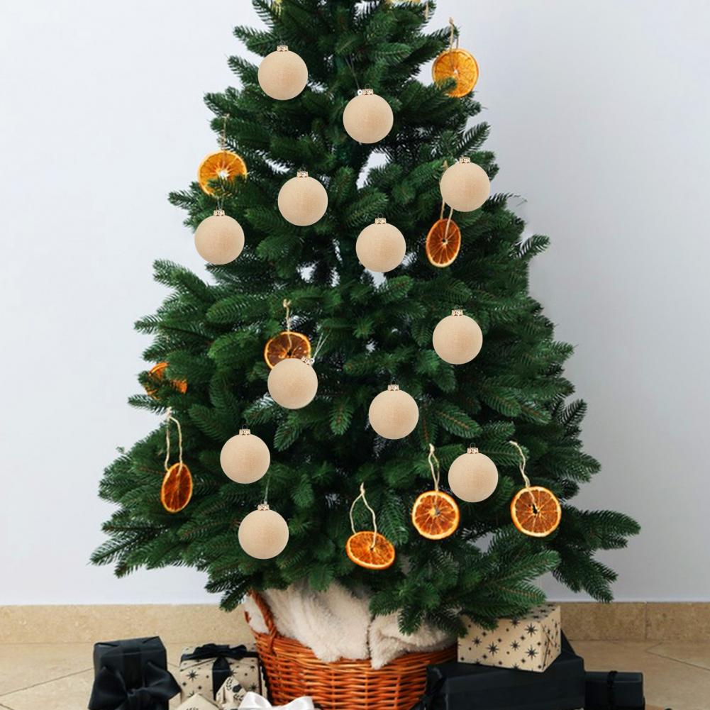 Weihnachtsschmuck Weihnachtskugel Dekorationen Beflockter Samt Weihnachtskugel Schmuck Set 15 Stück 3,15 Zoll Kunststoff für Weihnachten