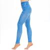 Chic Butterfly Print Faux Denim Butt-Lifting Leggings for Women