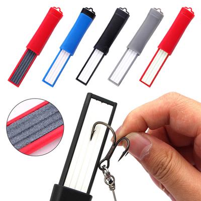 1 pieza Exterior Pesca Tipo Cajón Retráctil Gancho Afilador Portátil Cerámico Diamante Afilador de Anzuelos Para Anzuelo