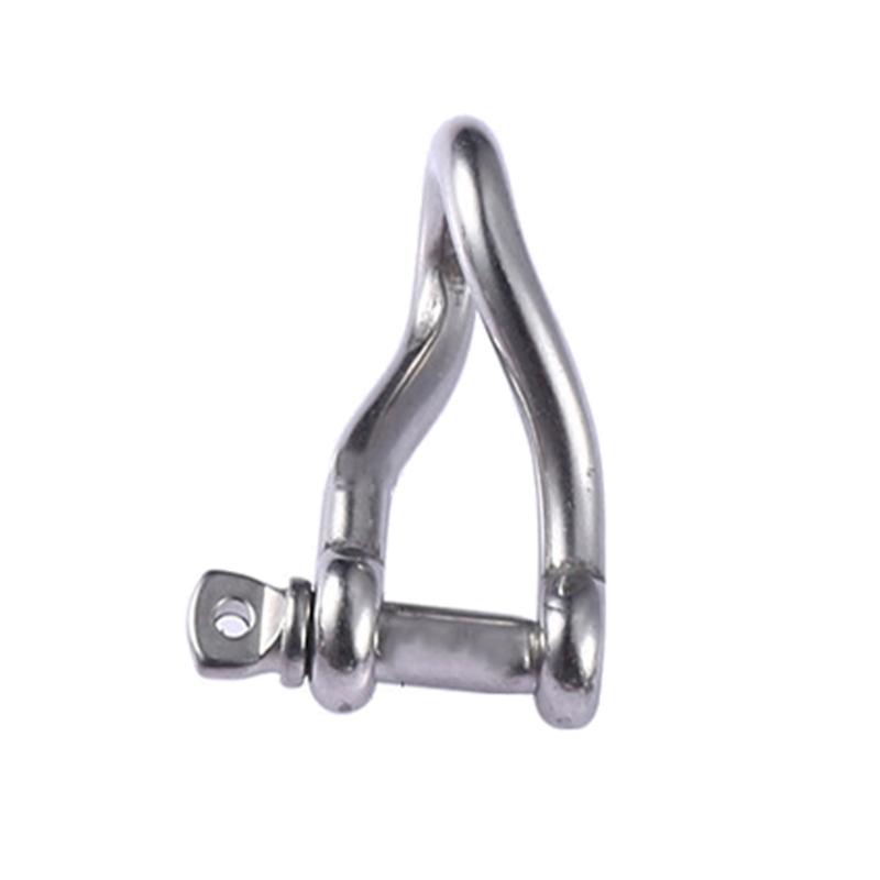 Stainless Steel Screw Pin Twisted Shackle Heavy Duty Shackles Marine Riggings Accessories for Connecting Chain and Rope