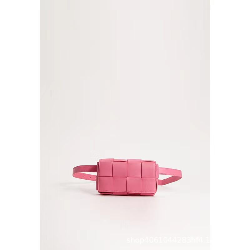 Leather woven clutch bag women's breast bag waist bag chain small bag mini crossbody spring new urban simplicity