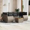 Vidaxl 7-Cz. Set da Giardino con Cuscini, Grigio