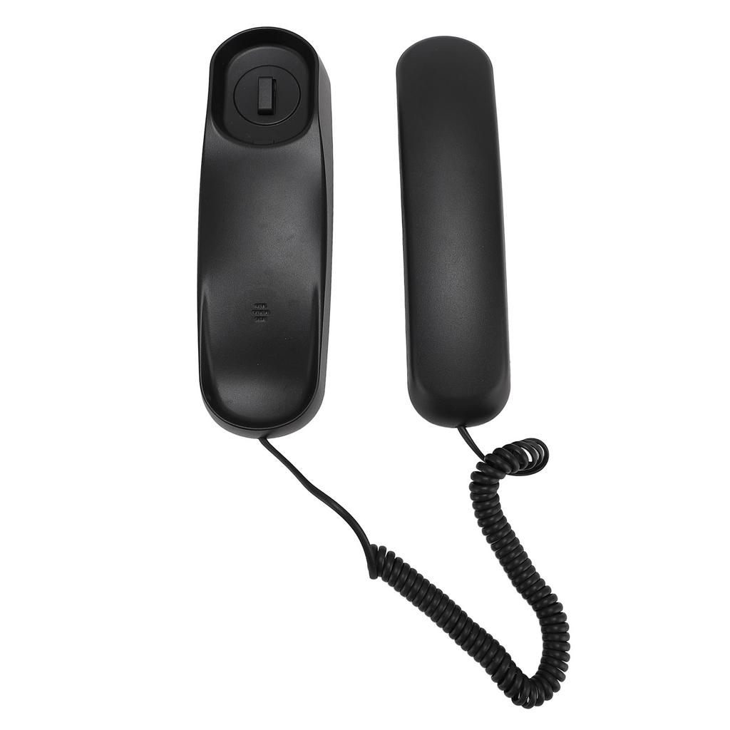 Corded Home Phone Convenient Operating Interface Retro Wall Mounted Phone for Hotel Black