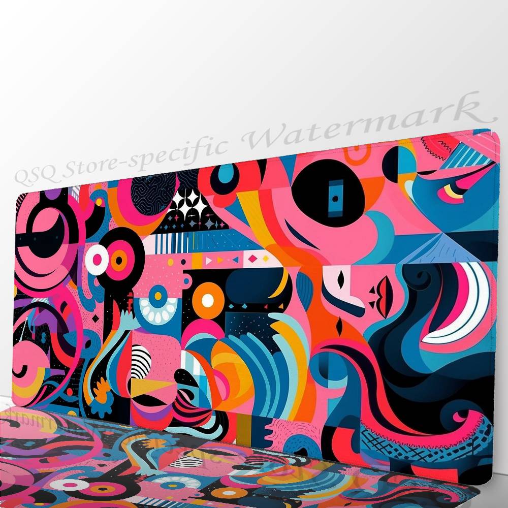Abstract And Quirky Colors Mousepad Non-slip Suitable For Office Computers Laptops E-sports Game Desk Mats XXL Keyboard