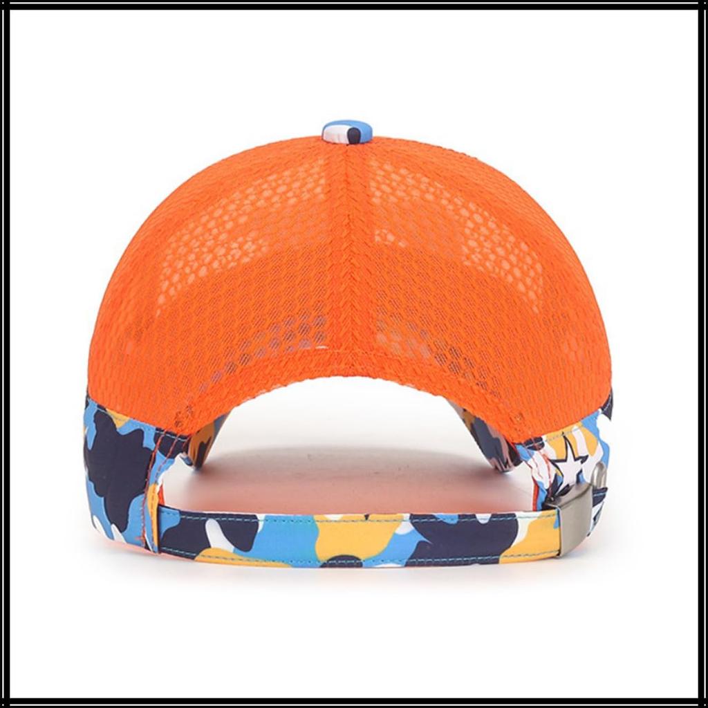 Mesh Cap Hat Outdoor Running Boy Girl Kids CA792 [White Fang] (Gray)