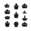1/4 Camera Hot Shoe Mount with 3/8 Cold Shoe Adapter, 5/8 Adapter Base & Tripod Head Extension Screw for Flash Stand Base