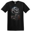 Skull Skeleton T Shirt Gothic Horror Design W/ Spikes and Flames Tee