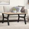 VidaXL Coffee Table Y-Frame, Side Table, Sofa End Table, Living Room Furniture, 90x90x45 Cm Pine Wood 3282709