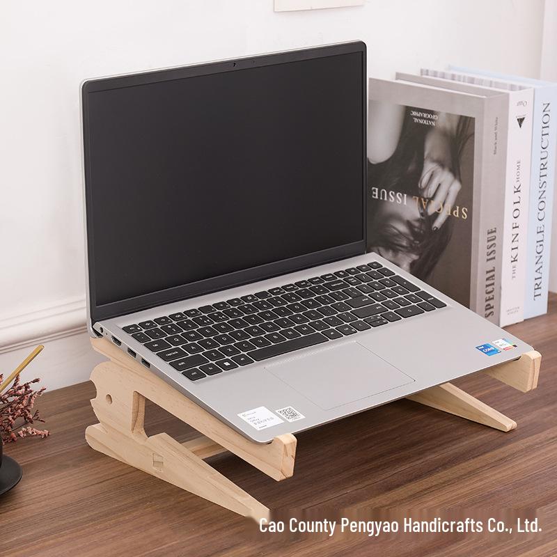 Wooden Laptop Riser and Desk Storage Stand