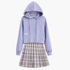 Kapuzenpullover Bonbonfarbenes Kapuzensweatshirt Damen Kurz Langärmlig Frühling und Herbst Einfarbig Tide Dünner Pullover Jacke Oberteil
