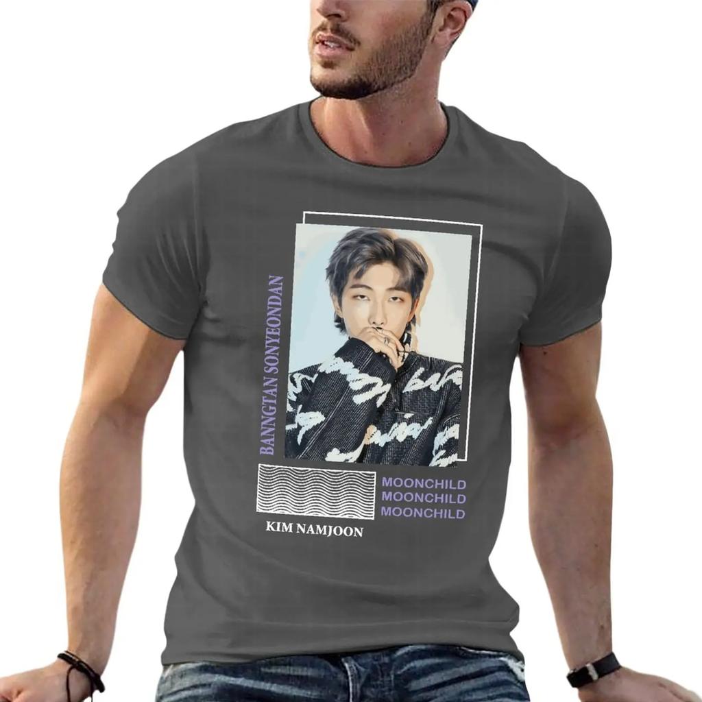 Banctan Sonyeondan  Kim Namjoon Oversize TShirt Custom Men Clothing Short Sve Streetwear Big Size Tops Tee