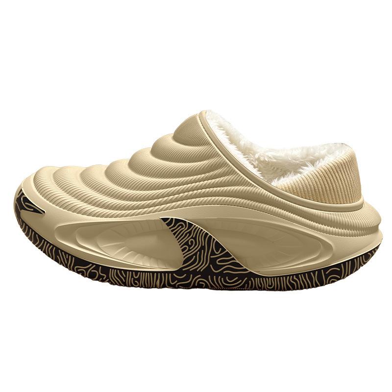Ganzjahres-wasserdichte Baumwollschuhe für Herren, samtige warme dicke Sohle rutschfeste Baumwollpantoffeln für Herren