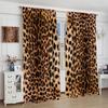 Leopard Print Curtains Brown Animal Fur Printed Lightweight Dcor Window Treatments Women Girls Bedroom Living Room Wildlife Curtain Polyester Ideal