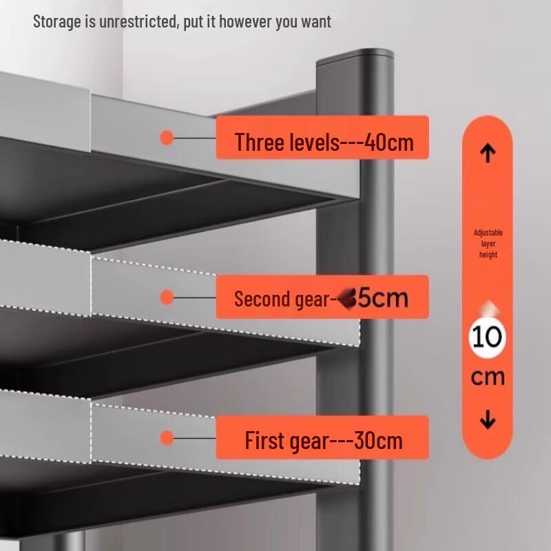 Ret retractable 2-Tier Carbon Steel Microwave Oven Rack