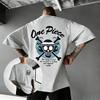 T-shirt Grafica Anime One Piece Uomo Donna 2026 Estate Cotone Manica Corta Tee Streetwear Top Casual Teschio Pirata Cappello di Paglia Luffy