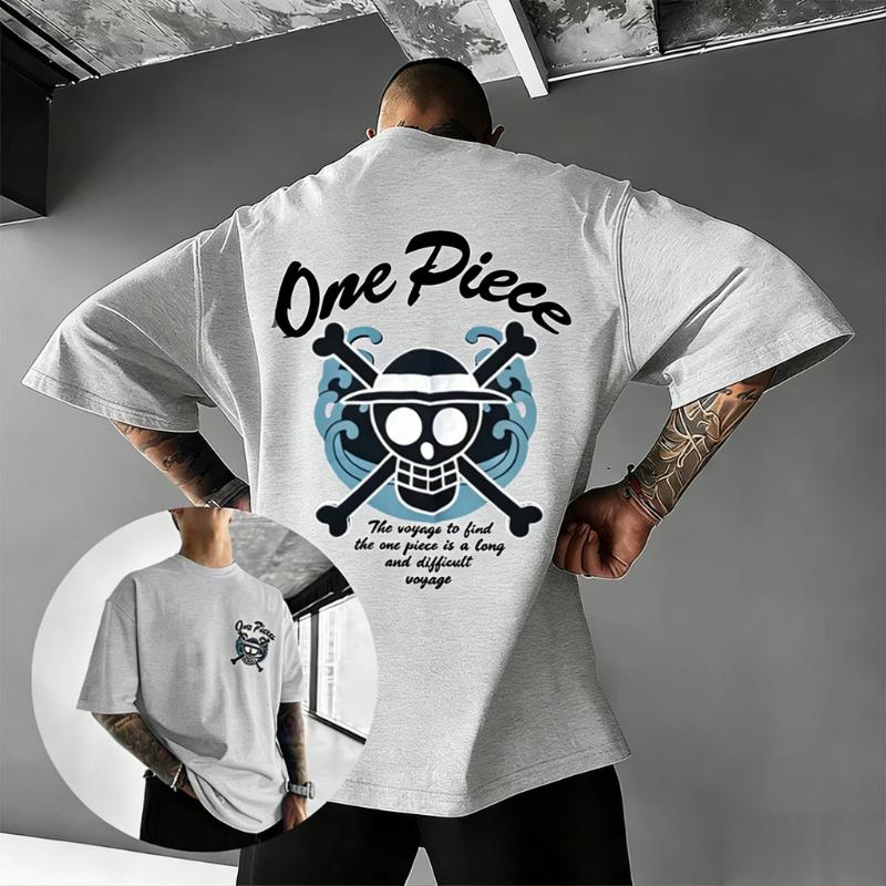 T-shirt Grafica Anime One Piece Uomo Donna 2026 Estate Cotone Manica Corta Tee Streetwear Top Casual Teschio Pirata Cappello di Paglia Luffy