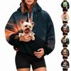 Women's Fashion Plaid Print Hoodie with Pet Pocket Casual Sweatshirt for Everyday Wear