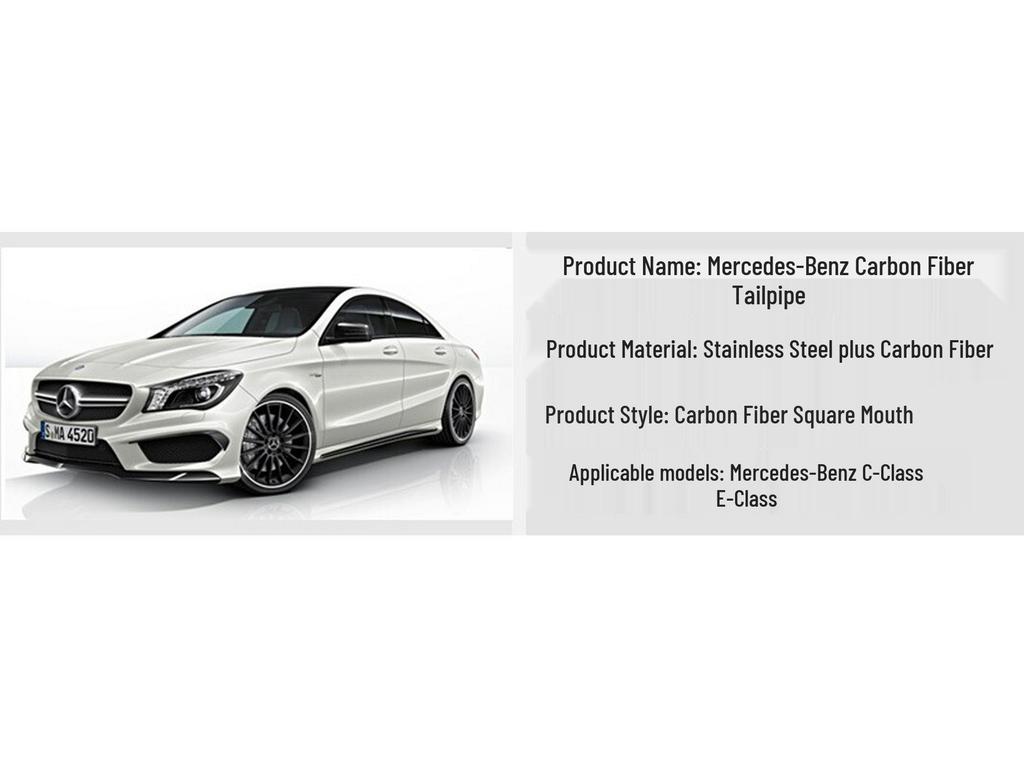Carbon Fiber Tailpipes for Mercedes-Benz A, C, E, S, GLE, GLS, GLC - Scorpion AM* Square Quad-Outlets