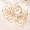 Punk Geometric Flower Knot Heart-shaped Design Bracelet Bohemian Retro Layered Open Bracelet Women's Casual Daily Party Zircon