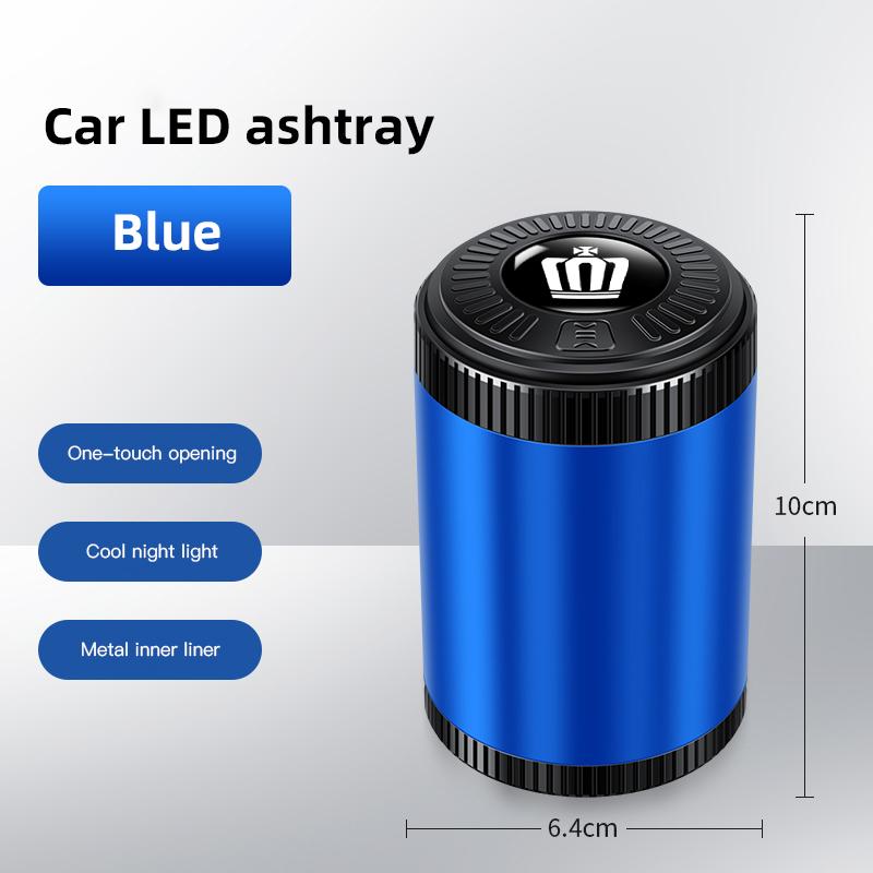 Car Ashtray With LED Light Universal Accessories For Toyota Hilux Corolla RAV4 Camry Highlander Yaris Cross Prado C-HR Sienna FP1