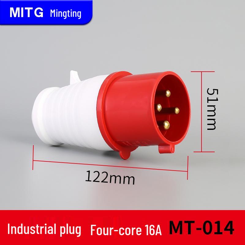 Waterproof Industrial Aviation Plug Socket: 16/32A Three-Phase Connector, 3-5 Pin, Recessed/Surface Mount Options