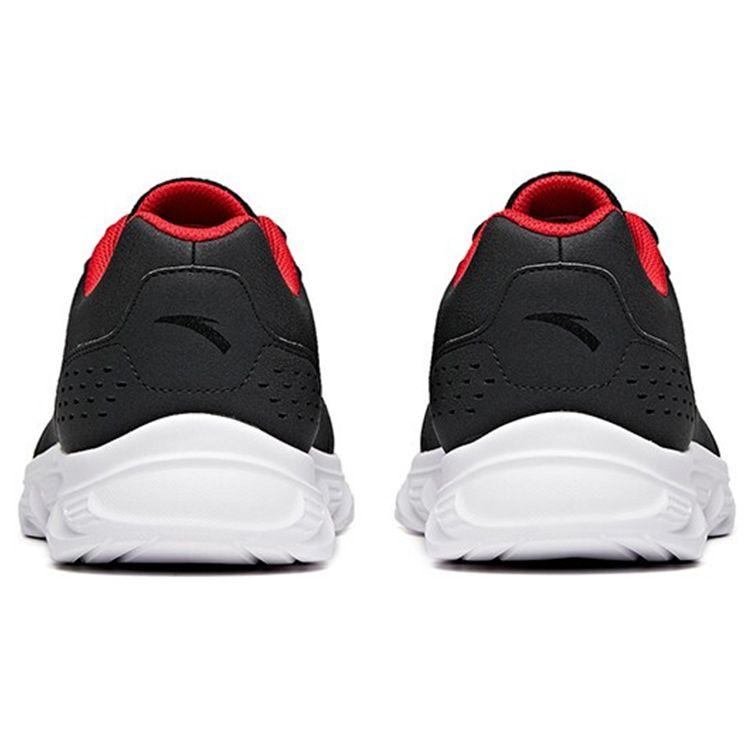 Anta Leather Casual Low-Top Running Shoes Men Sneakers Black Red 91835529-8