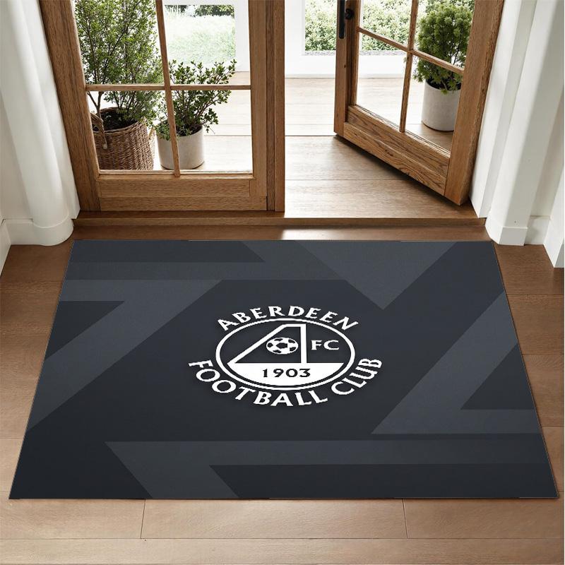 Aberdeen FC Design Crystal Velvet Rug Soft Decorative Mat for Bedroom Entrance