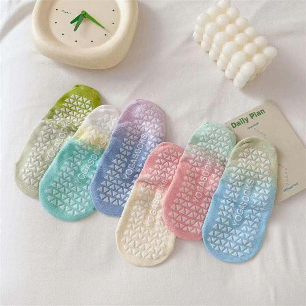 1 Pair Silicone Pilates Grip No-show Sock Indoor Dance Sport Socks New Yoga Socks