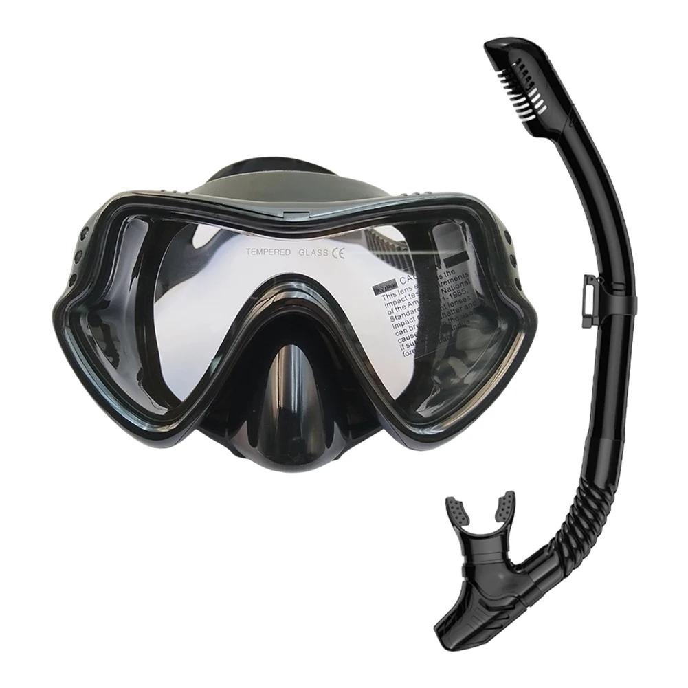 1Set Professional Snorkel Diving Mask Snorkels Goggles Glasses Diving Goggles Swimming Tube Set Snorkel Mask Adult Unisex