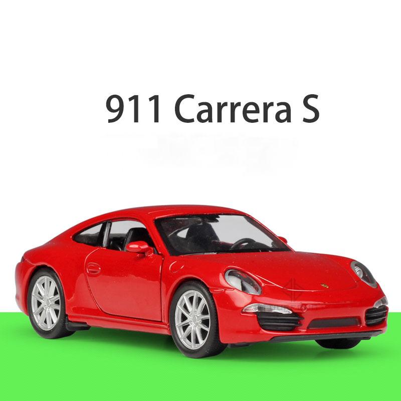 

1/36 Porsche 911 Carrera S, модели игрушечных автомобилей, литой под давлением сплава с 2 открытыми дверями, металлический спортивный игрушечный автомобиль, оттягивающийся назад для
