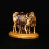 Handcrafted Kamdhenu Cow and Calf Statue Kamdhenu Cow with Calf Vastu Resin Fengshui Figurine for Car Dashboard Home Deocration Gifting Good Luck