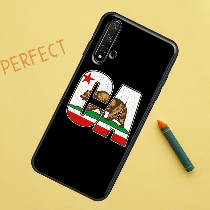 

Чехол с флагом Калифорнии для Huawei Nova 9 10 SE 11i 8i 7i 3i Nova 5T Y60 Y61 Y70 Y90 P20 P30 P40 Lite P60 Pro P Smart 2019