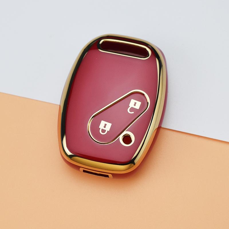 2 Buttons TPU Auto Shell Fob Keychain For Honda Fit CIVIC JAZZ Pilot Accord CR-V Freed Pilot StepWGN Insight Car Key Case Cover