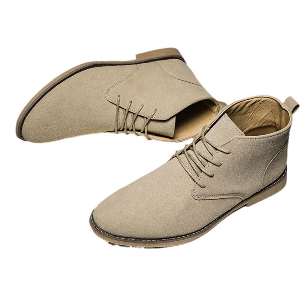 Men's Leather Martin Boots, Large Size 46, Low-Top, Pointed Toe, European and American Style