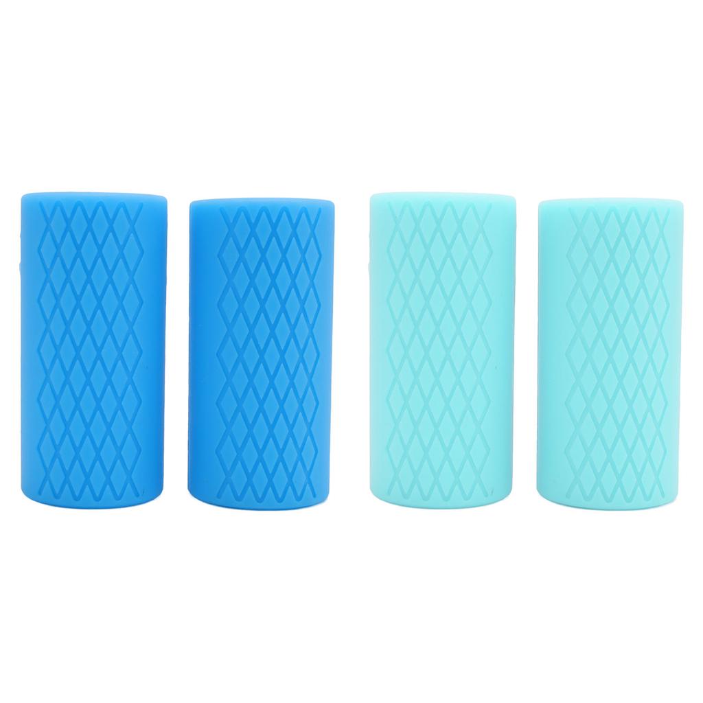 1 Pair Dumbbell Grip Anti Slip Texture Silicone Barbell Grip for Workout Fitness Accessory
