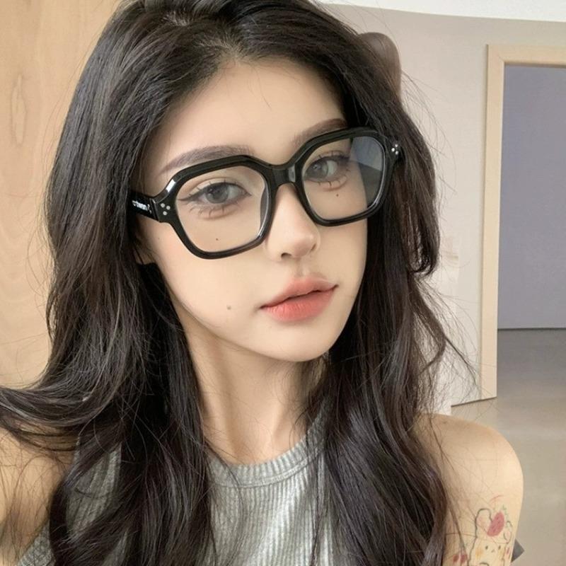 Anti Blue Light Concave Shaped Eyeglass Fashion Style Commuting Retro Style Mi Nail Eyeglasses Frames Round Face Fake Eye Glasses Frame