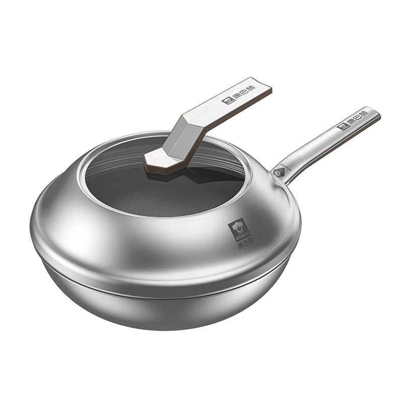 Kombach 32cm 316L Stainless Steel Coating-Free Non-Stick Wok
