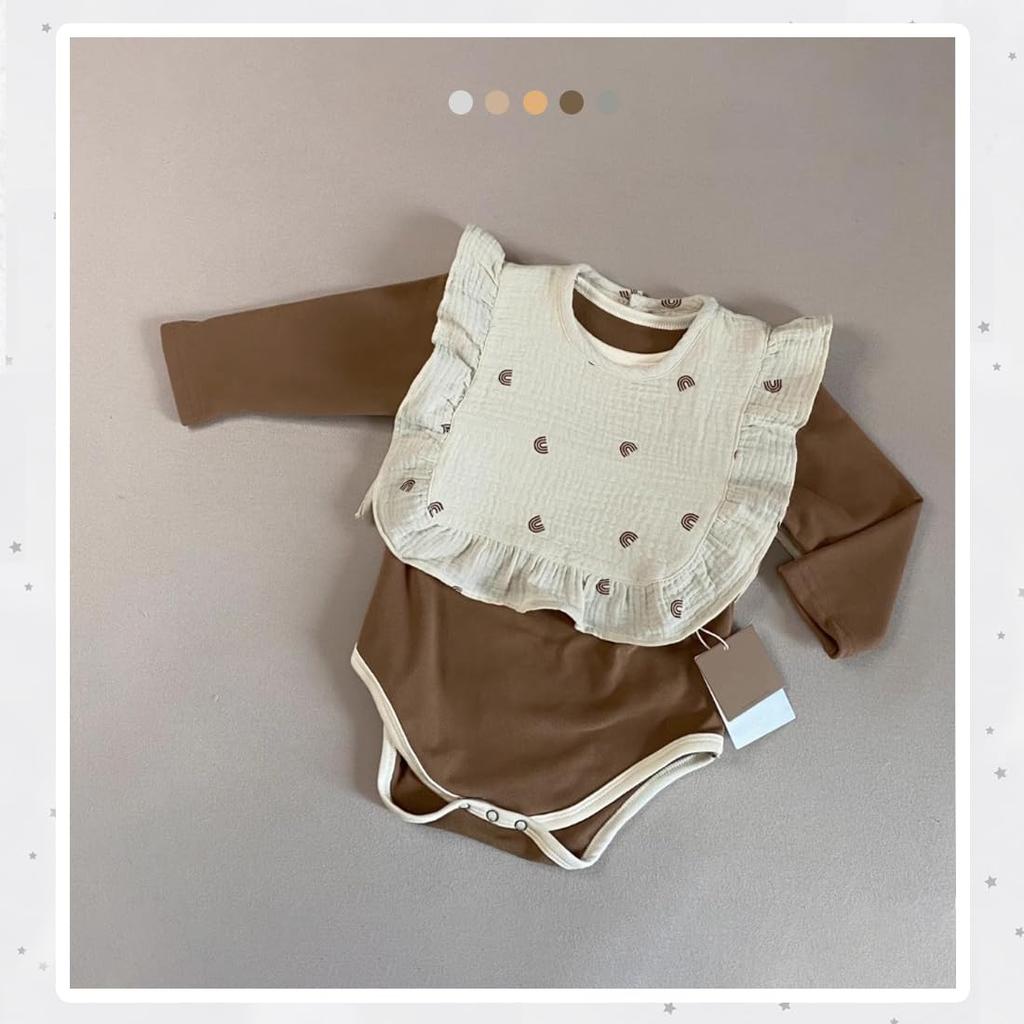 Baby Bibs for Set of Gauze Ruffled Baby Nursing Baby Baby Shower Gift [GoUseGo] Girls, 6, 4-ply Fabric, Bibs, Large, Bibs, Stylish, Newborn, Bibs,