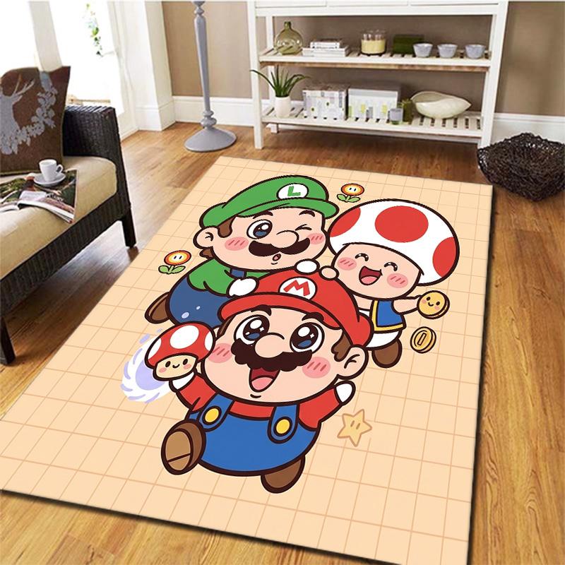 Super Mario Carpet Rug For Living Room Bedroom Home Sofa Decoration Kids Play Nonslip Floor Mat