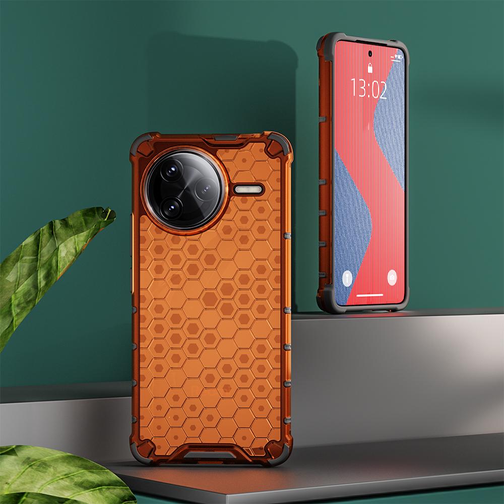 KEYSION Shockproof Armor Case for POCO F7 Pro F7 Ultra Silicone+PC Transparent Honeycomb Phone Cover for Xiaomi POCO F7 Ultra